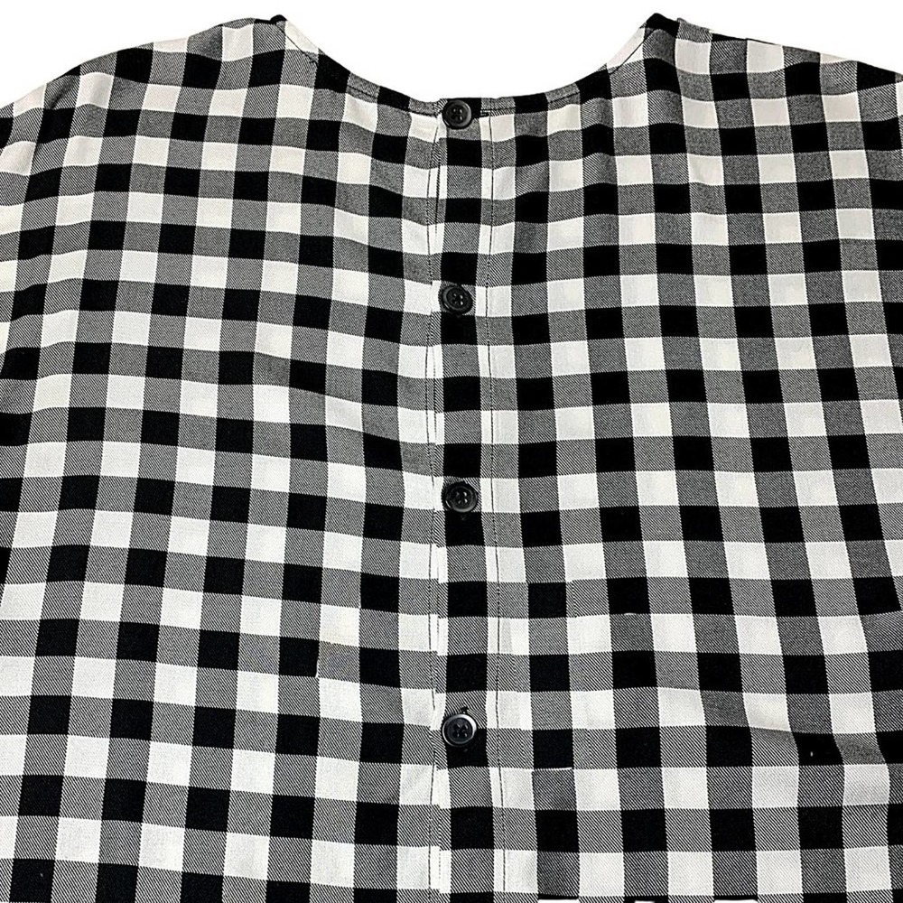 Madewell Buffalo Check Button-Back Tie-Front Tee - Picture 10 of 14